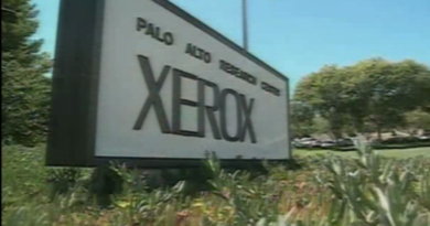 Das Eingangsschild von Xerox PARC in den 80er Jahren.