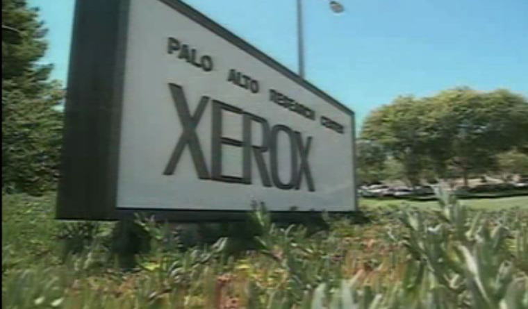 Das Eingangsschild von Xerox PARC in den 80er Jahren.